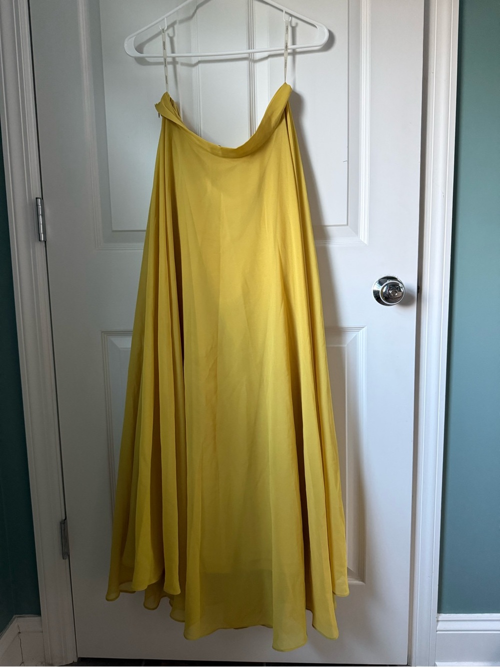 Lucy Paris Lemon Yellow Flowing Maxi Skirt
